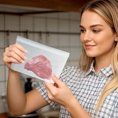 Bolsas de almacenamiento reutilizables para alimentos herméticas y lavables 8