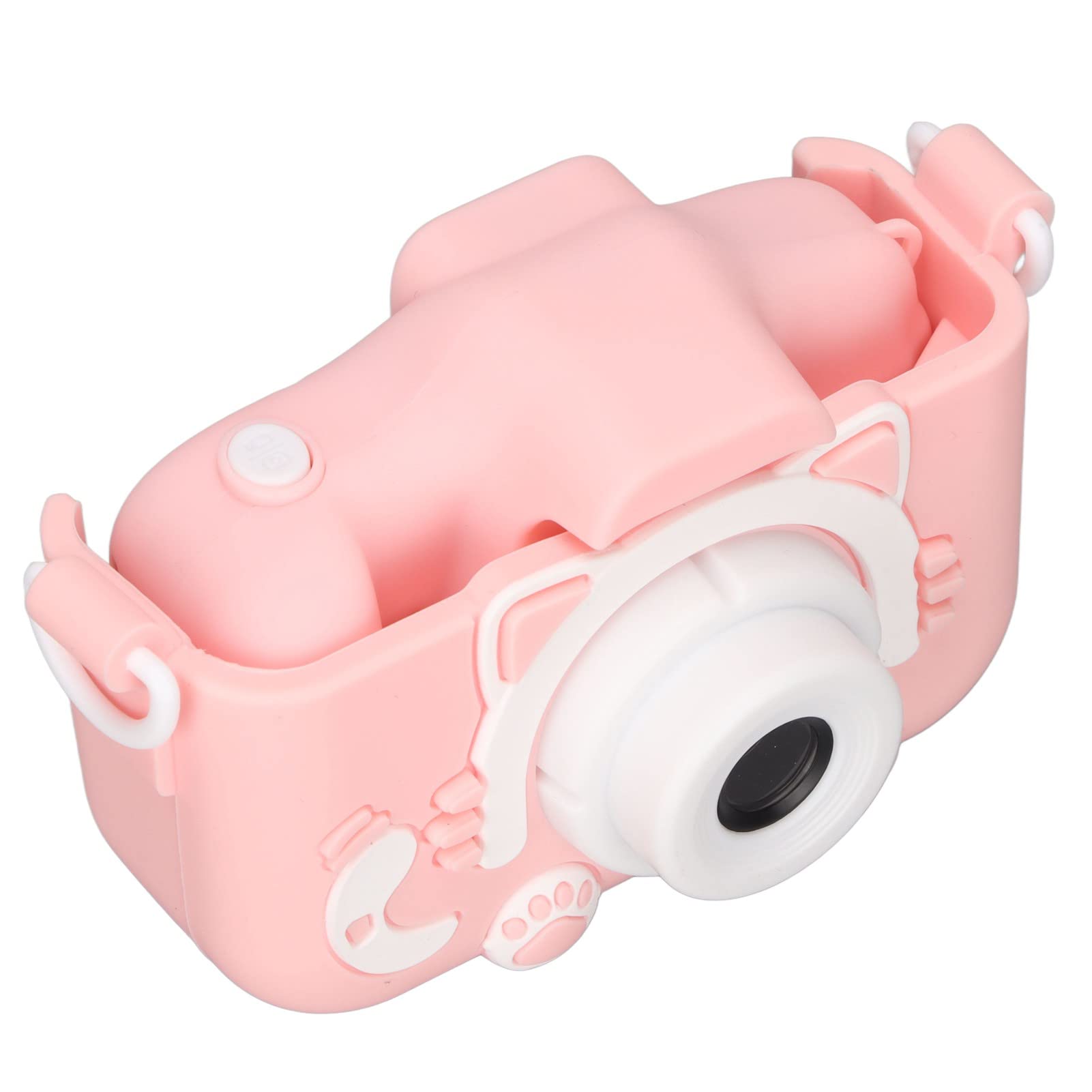Cyfrowa kamera wideo dla dzieci z funkcją MP3, wbudowanymi grami edukacyjnymi, materiałem silikonowym, prezentem na Boże Narodzenie Urodziny(Pink with memory card and card reader)