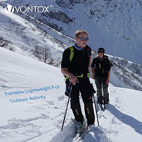 V VONTOX Leg Gaiters, Waterproof Rainproof Snow Boot Nylon Gaiters(M) for Women/Men, Adjustable Breathable Gaiters for Hiking, Hunting, Snowshoeing, Garden - Thumbnail 5