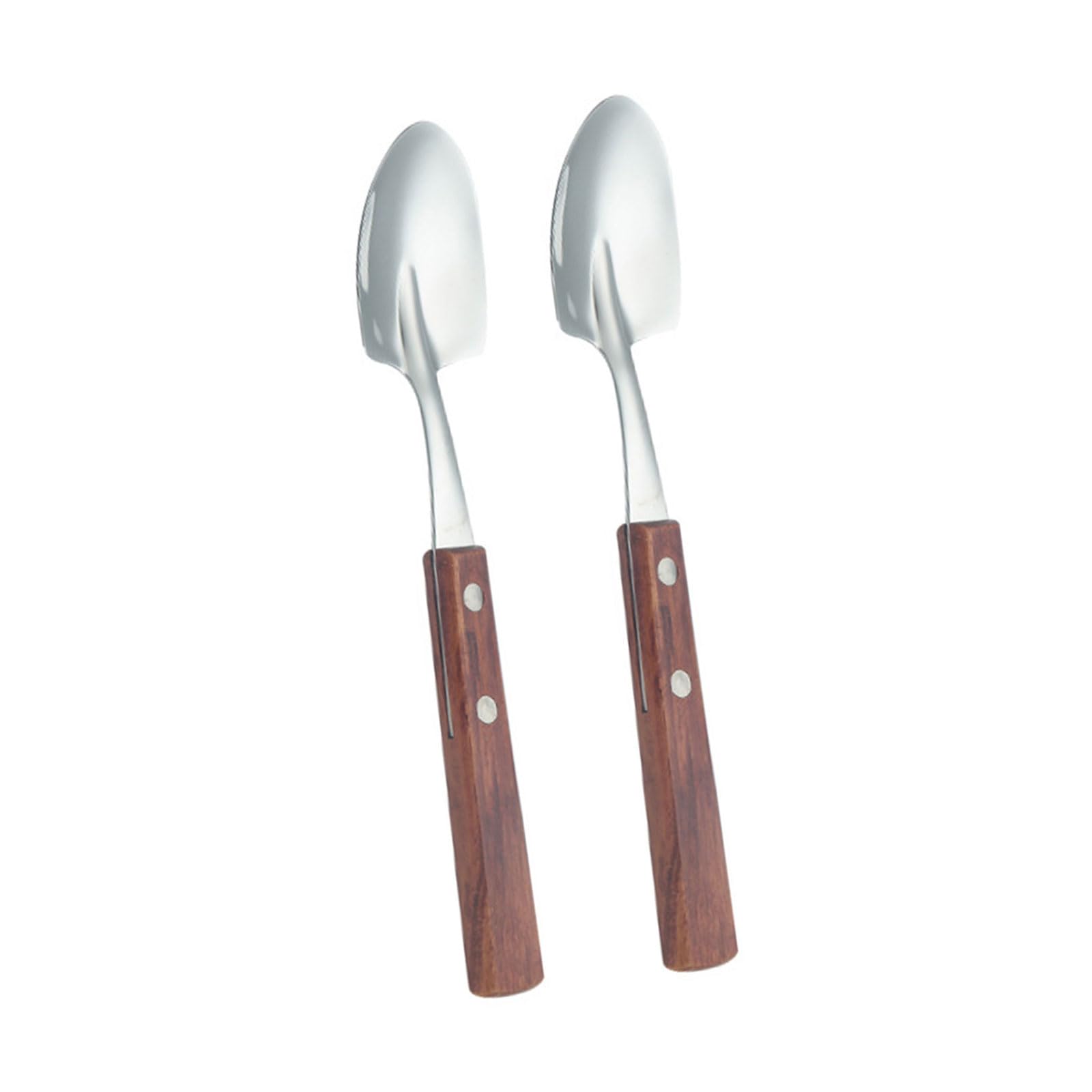 carotoe Of 2 Wooden Handle Shovel Spoons for Ice Cream Dessert Serving Utensils Flatware Multifunctional Kitchen Tool Dessert Serving Spoon