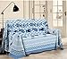 HomeLife Telo Telo Copridivano 3 Posti Cotone [180X290 cm] Made in Italy | Telo Copritutto per Poltrona e Divano 3 Posti in Cotone | Telo Arredo Casa Copri Divano Estivo | Fantasia Pesci Azzurri