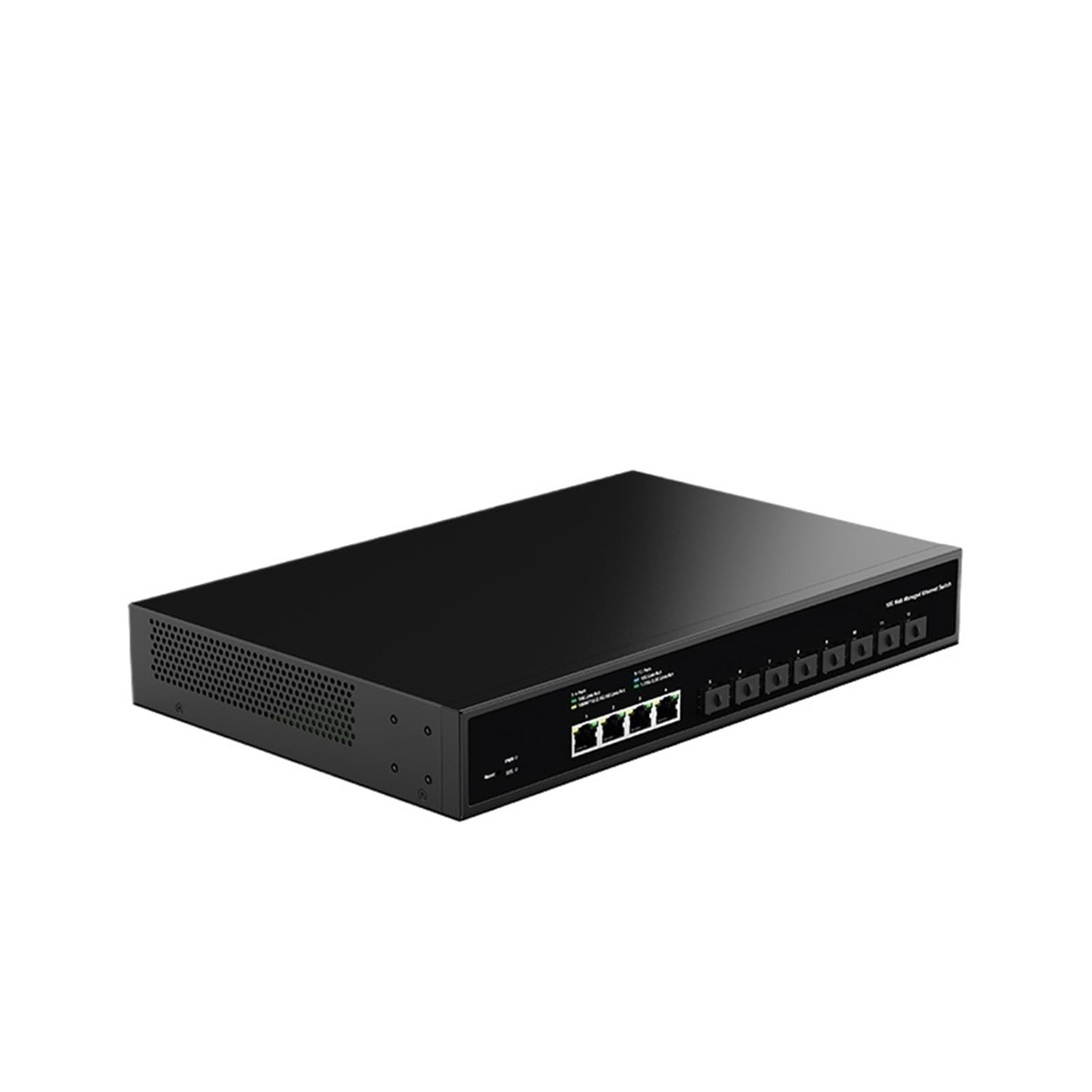 12-portowy przełącznik zarządzalny 10G 10 GB 8 portów S/F-P+ i 4-portowy przełącznik sieciowy RJ45 rozdzielacz sieciowy (adapter E/.U)