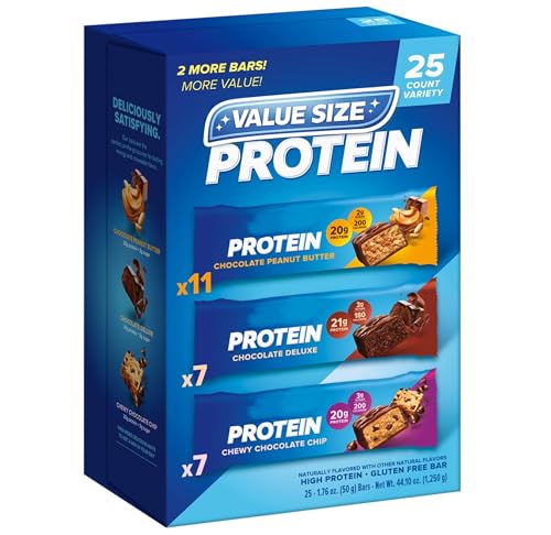 Pure Proteins 25 Protein Bars Variety 20g Protein Lasting Energy and Delicious Flavor High Protein Gluten Free Naturally Flavored