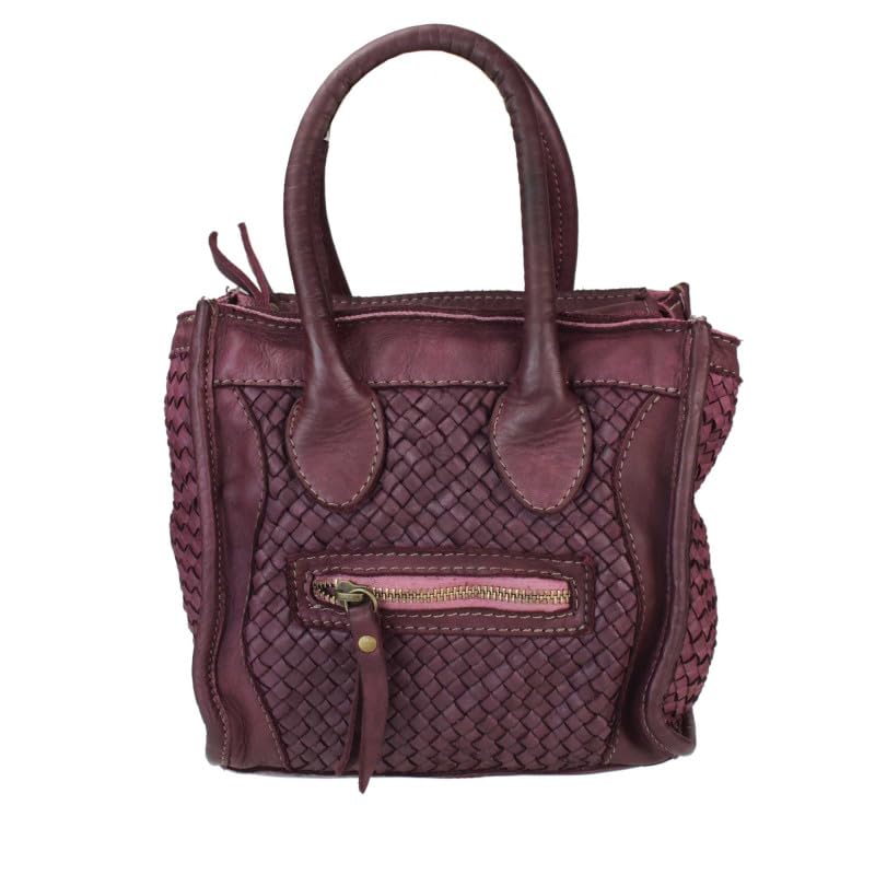 Sac à main en cuir véritable ZANTE 20x20x12 petit sac rigide italien pour femme