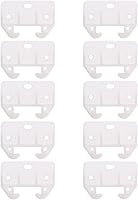 Vista 1 de Baluue 10 piezas de guías de riel de cajones de plástico blanco para armarios y piezas de repuesto de muebles