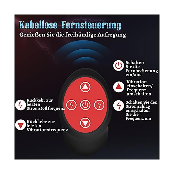 Leyuto Analvibratoren für mann Elektrostimulation, Analplug für Frauen Prostata Stimulator mit 8 Vibrationsmodi und 8 Elektroschockmodi, Vibrator Buttplug Sex Spielzeug für die Männer Frauen Paare – Bild 7