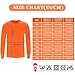 A-SAFETY Hi Vis Safety T-Shirt, Long Sleeve Breathable Shirt Cooler High Visibility Shirt Orange Large