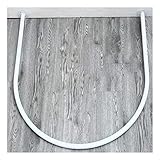 U-förmige Vorhangringe aus Metall für verstellbare Passform - ideal für Bekleidungsgeschäfte, Hochzeitskleiderläden, Büros & Umkleideräume - weißes Design, 100 x 100 cm, langlebig und stilvoll