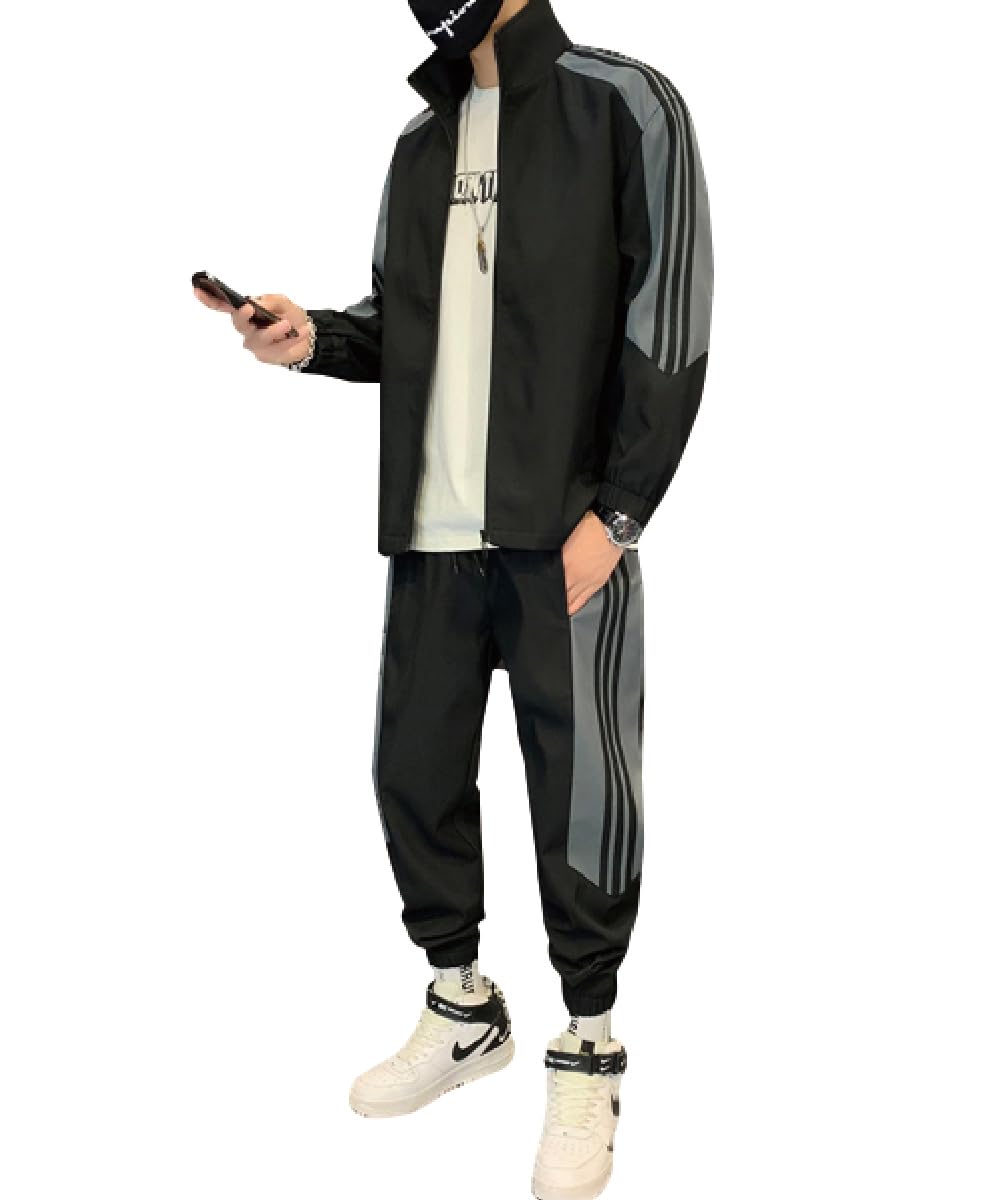 Amazon | [three Joy] ジャージ 上下 メンズ ウィンドブレーカー