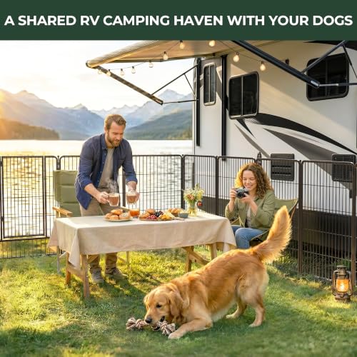 Image of FXW Instant Dog Playpen, RV Camping, Outdoor & Yard, 40 inch H, 16 Panels