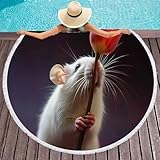 【3D Fleur De Souris Blanche Animaux Mignons Design】Dotée d’une technologie d’impression 3D avancée, cette serviette offre des motifs clairs,colorés et attrayants représentant des Fleur De Souris Blanche Animaux Mignons.L’impression n’altère ni l’épaisseur du tissu, ni sa douceur. De plus, aucune décoloration ni odeur désagréable ne sont à craindre.