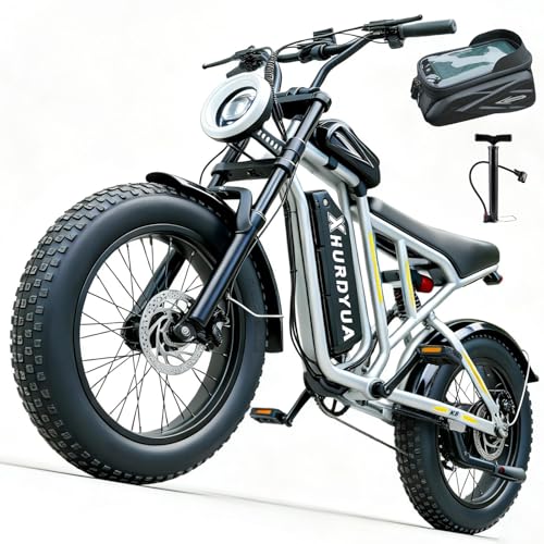 Electric Bike for Adults,1500W Peak Motor&33MPH Electric Dirt Bike，48V 20AH Battery, 70Max Miles,Dual Suspension Ebikes  - Detailed View