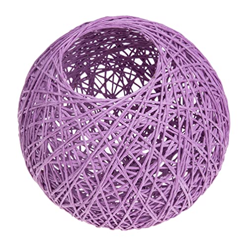 SOLUSTRE Pendentif Abat-Jour Tissé Papier Rotin Panier Lustre Abat-Jour Ampoule Cage Garde Couvercle De Lampe De Table Pour Lampe Suspendue Plafond Mur Lampadaire Bougie Ampoule Violet