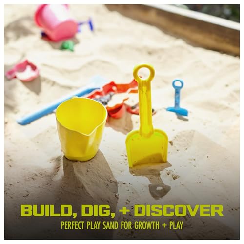 Image of Sun Joe Ultra Fine Silica Play Sand for Sandboxes, Sensory Tables, Gardens, Weighted Toys & Aquariums, for Molding, Digging & Sculpting, 50 Pound Bucket, PLYSAND50-BKT