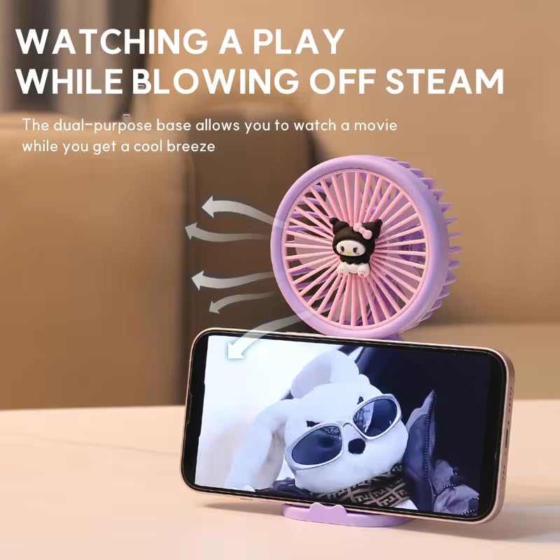 Image of Endzone Portable Mini Fan - Rechargeable Hand Fan with Higher Speeds, 2000mAh Battery, Lightweight Design, Low Noise, and Easy Portability for Indoor and Outdoor Use (Colour May Vary) (Pro)