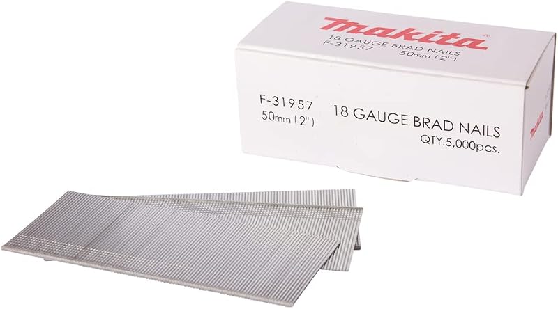 Makita F-31957 Round-Head Nails (Pack of 5,000) for AF505 Pneumatic Nailer - 50 mm