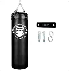 Saco de Boxe com Suporte 120cm - Saco de Pancada Profissional + Suporte de Teto Chumbador Parabolt - Gorilla