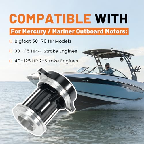 Image of Shaft Bearing Carrier 12596T2 for Mercury /Mariner Outboard, Fits for 30-125HP 2 /4 Stroke, Bigfoot 50-70HP, 4-1 /4 inch Bullet, Propeller Shaft Housing Replacement 8M0168901 Without Sealing Ring