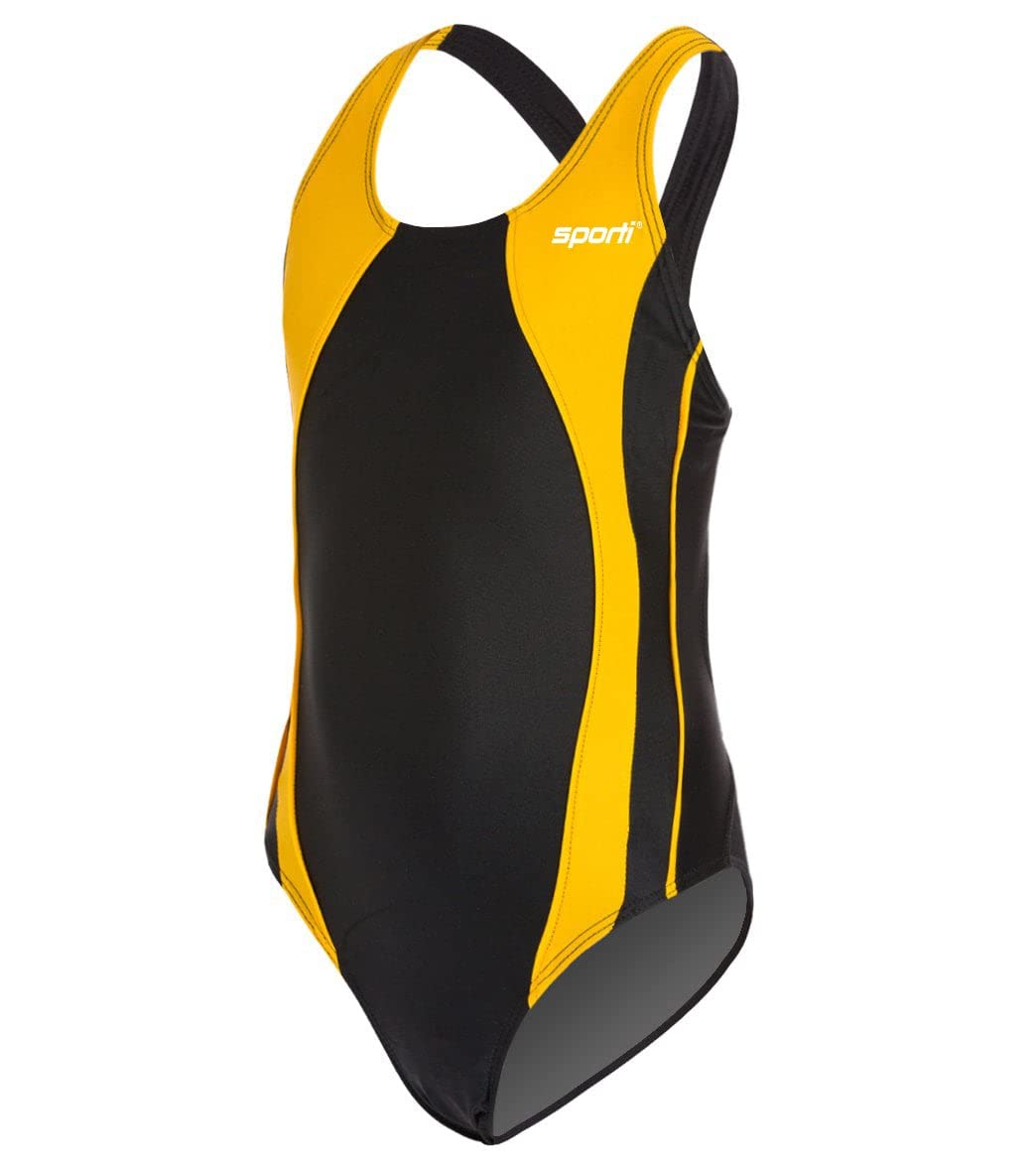 Sporti Girls' &amp; Women's Athletic Wide Strap Abstract Print One-Piece Suit