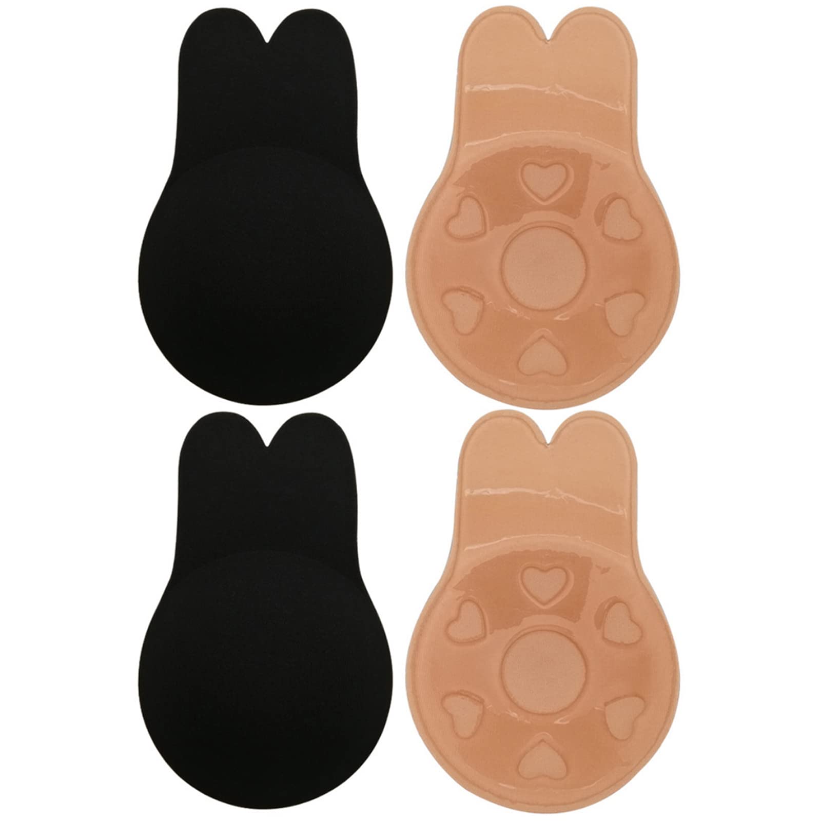 Cupid Pads Invisible Bra, Pasties Bras for Women with Lift, Backless Strapless Reusable Push Up Adhesive Bra