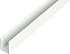GAH-Albert's 484507 U-Profile-Plastic, White, 1000 x 8 x 10 mm