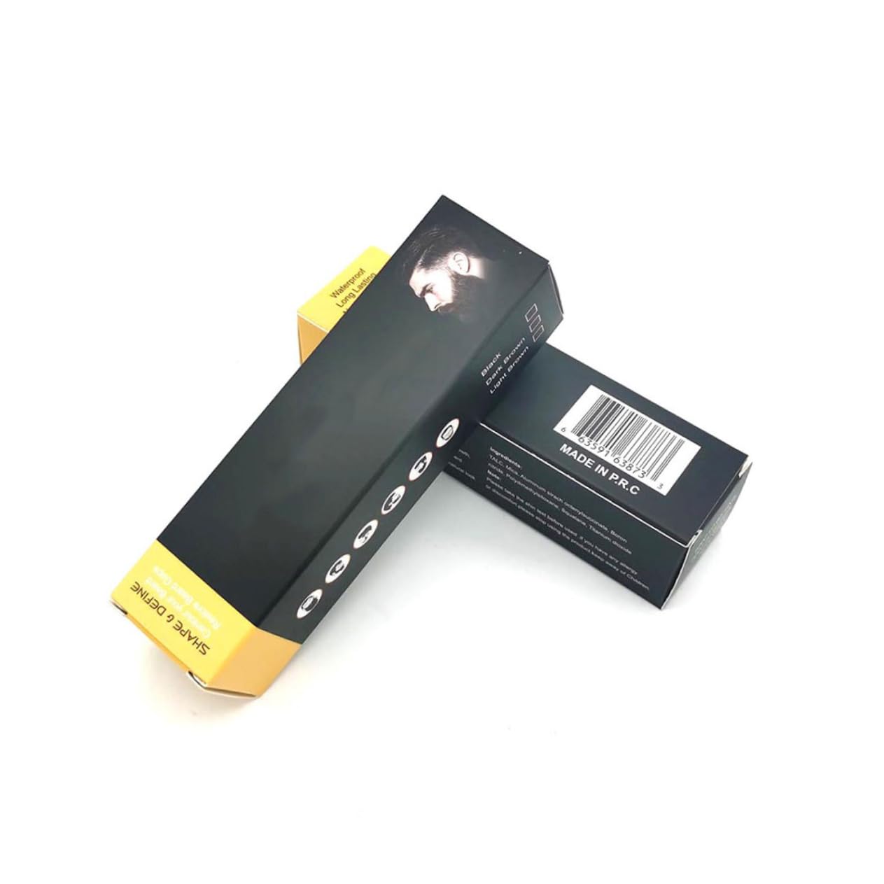 DOITOOL 2pezzi Stick Riempitivo Per Barba Strumento Di Modellazione Per Uomini Facile Da Trasportare Design Con Pennello e Materiale Resistente Scuro