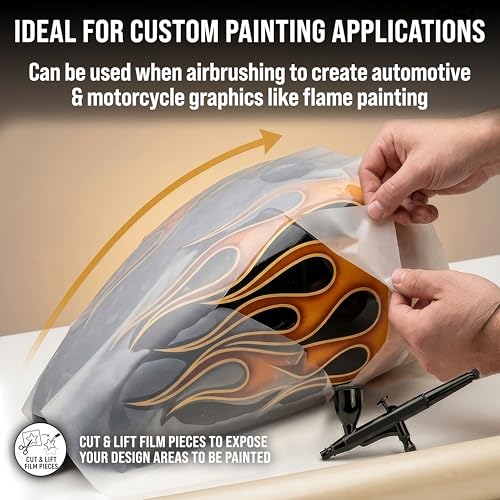 Image of Custom Shop 12 inch X 150' Roll of Clear Masking Film /Frisket for Artists, Airbrush Graphics