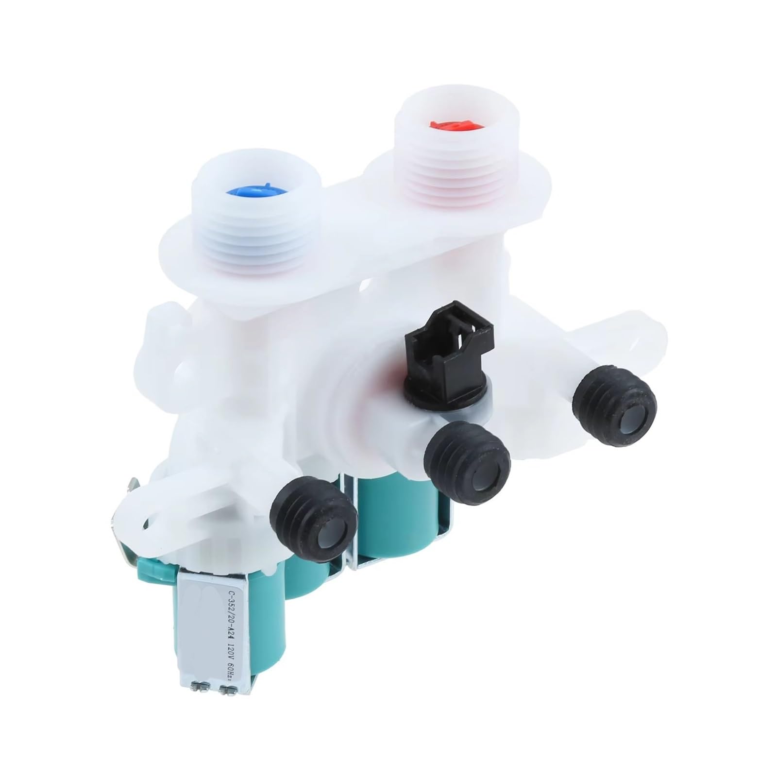 Electroválvula Para Kenmore 11027132411 11027132412 11027132413 Lavadora Válvula Entrada Agua Máquina W11096268 EAP12349461 W10632527 Válvula de Agua para Lavadora