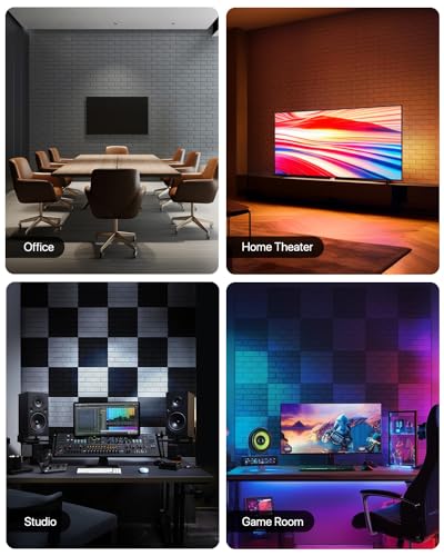 Image of Acoustic Panels Self-Adhesive, 18 Pack Sound Proof Panels for Walls, Door, Ceiling, Sound Absorbing Brick Wall Panel for Home Studio Office, 11.8 inch X 11.8 inch X 0.4 inch, Beige