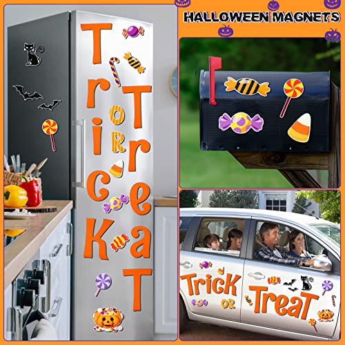 24 Pcs Halloween Garage Door Magnets Trick Or Treat Halloween Garage Door Decorations Magnetic Pumpkin Candy Cat Bat Refrigerator Magnets Car Magnet Garage Door Magnetic Halloween Decorations #TOP5