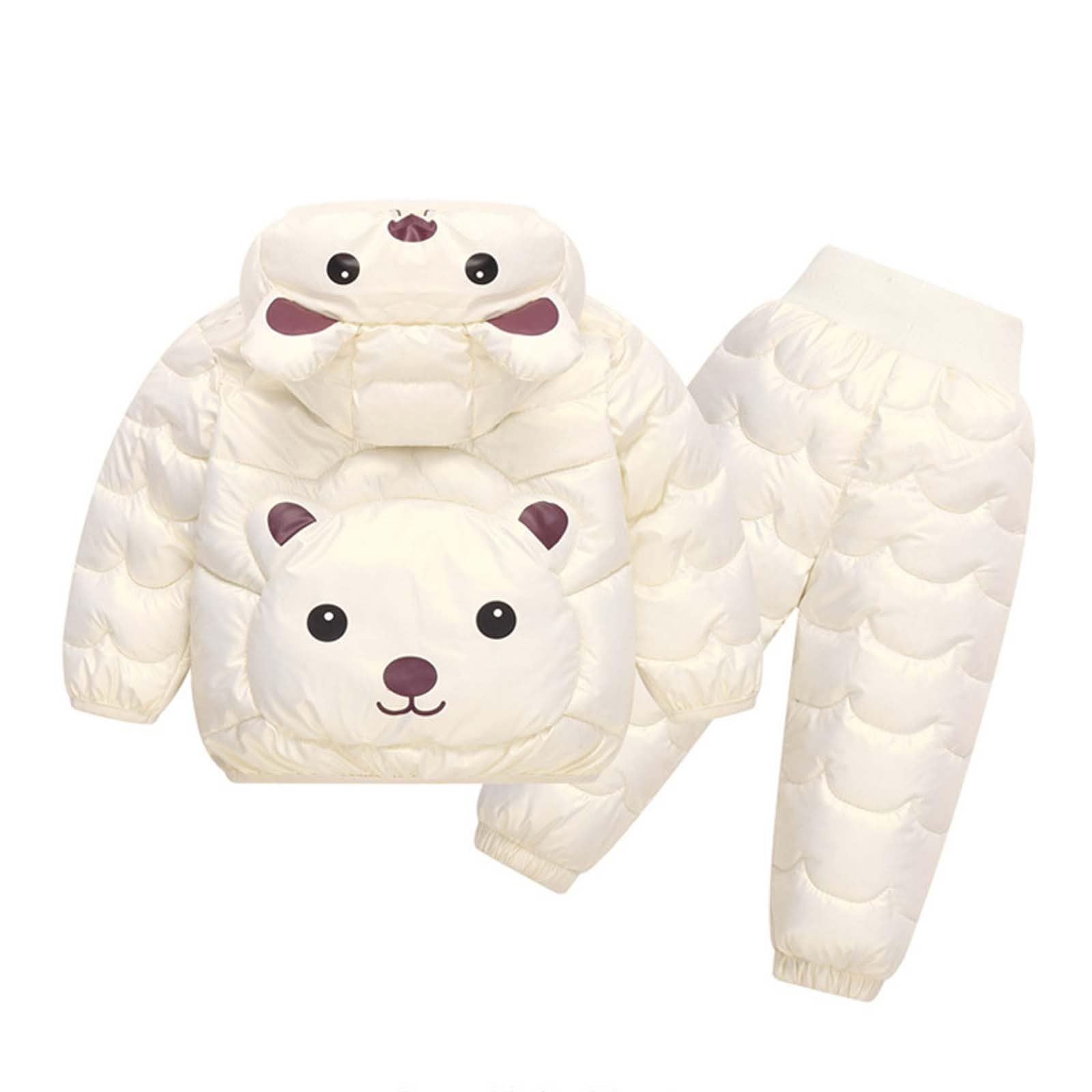 OBiQuzz Bambino Bambino Ragazza E Inverno Antivento Cappotto Con Cappuccio Caldo Outwear Giacca Set Body Ragazzo Papillon