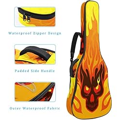Flaming Love Heart Étui de protection rembourré pour guitare classique acoustique Rouge, Multicolore 09, 42.9×16.9×4.7… - Les Beatles, Paul McCartney, John Lennon, RIngo Starr, George Harrison Flaming Love Heart Étui de protection rembourré pour guitare classique acoustique Rouge, Multicolore 09, 42.9x16.9x4.7… – Image 4