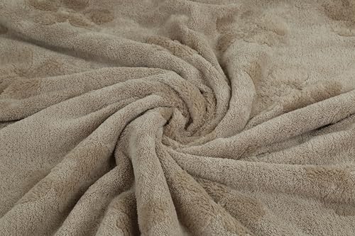 Image of HANKER Ultra Luxury Large /Full Size Plush Bath Towel | Set of 2 | Beige and Peach Super, Very Soft On Skin, Luxurious Fabric, Pure Polyamide, 70x140cm, 500GSM