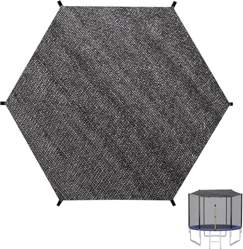 DeTmrcy Sonnensegel Trampolin Abdeckung -UV-beständiger Sonnenschutz für Kinder Trampoline Ø 183 244 305 366 427 488cm Trampolin Sonnenschutznetz - Outdoor Garten Trampolin Zubehör,244cm,6 Bar