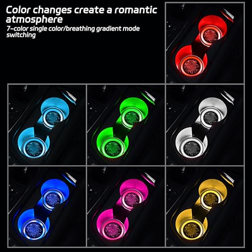 Luces LED para portavasos de carro, 2 unidades miniatura 6