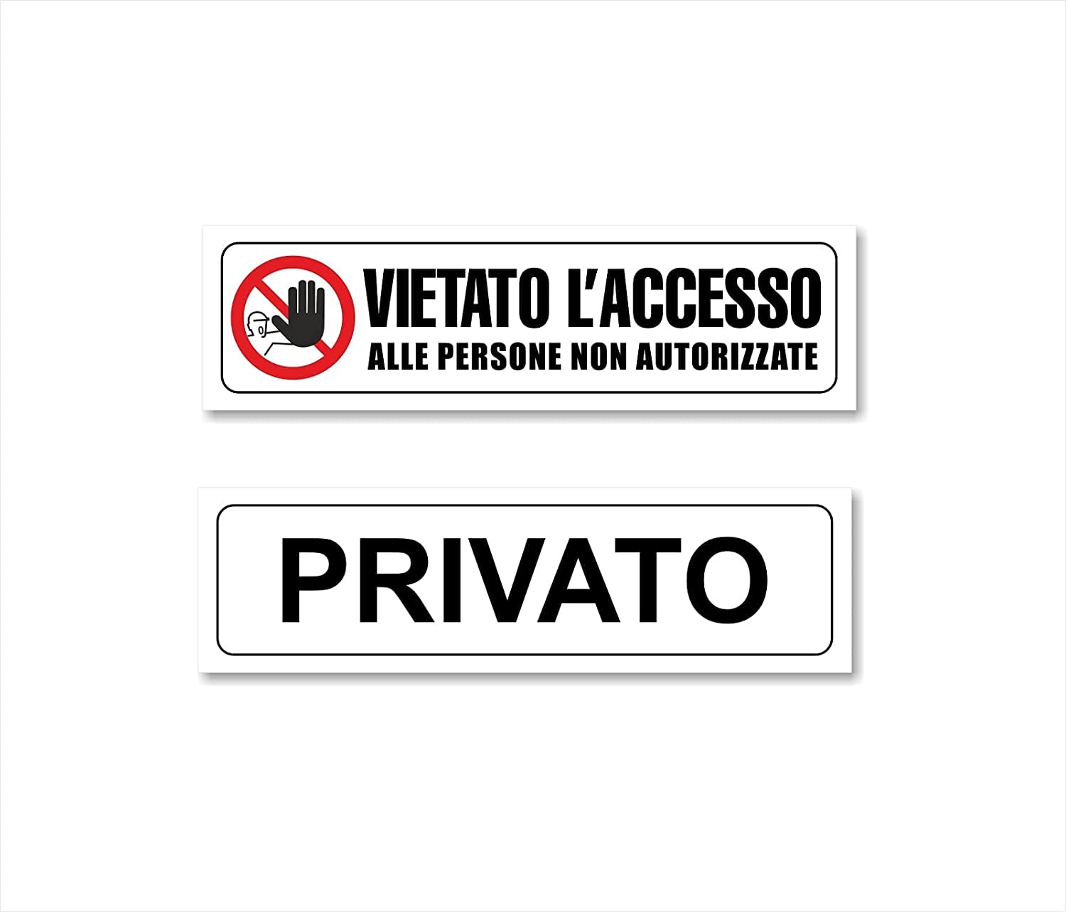 Adesivi Per Porte PRIVATO E TOILETTE - PVC Lavabile, 21x6cm, Anti-UV, Made In Italy - Foto 3