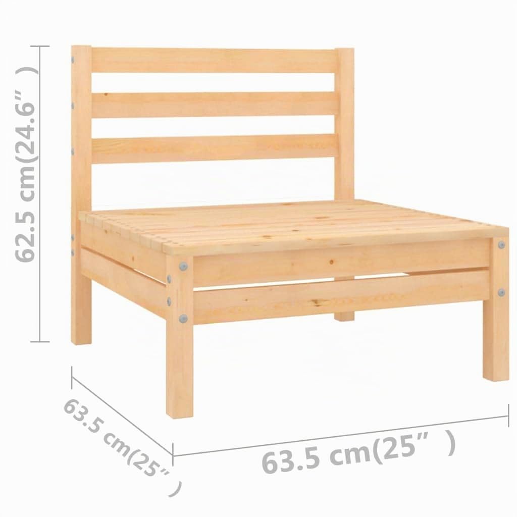 vidaXL Salon de Jardin 9 pcs Bois de pin Massif