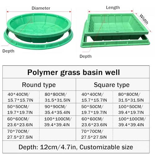 Couvercle de regard de jardin 80x80 pour une pelouse harmonieuse et propre - 3