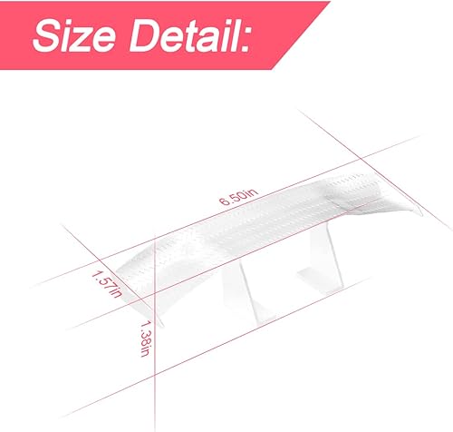 Miniatura 13 de 3 alerones para automóvil, 6.7 pulgadas, universal, textura de fibra de carbono, decoración fresca, accesorios exteriores para hombres y mujeres