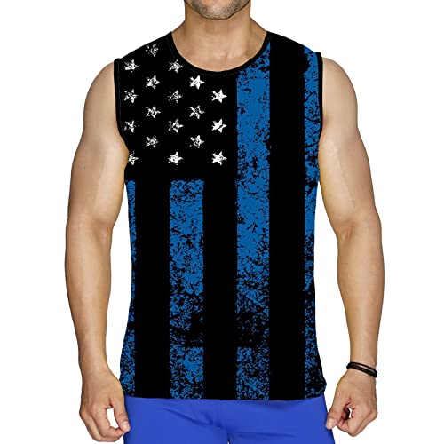 Wodceeke American Flag Tank Top Men,Muscle Shirts For Men Fashion 4Th Of July Shirts 1776 Sleeveless Graphic Gym Tank Tops #TOP1