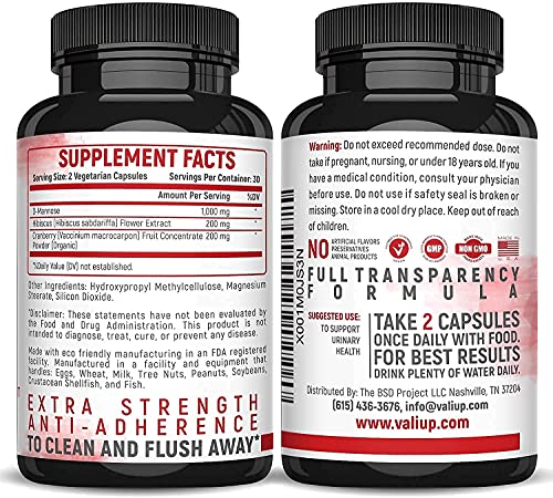 Vali D-Mannose & Vali Hair Strong Bundle - Urinary Tract Health And Cleanse With D-Mannose, Cranberry & Hibiscus And Hair Health & Growth Vitamins For Healthier Hair Plus Skin And Nails #TOP5