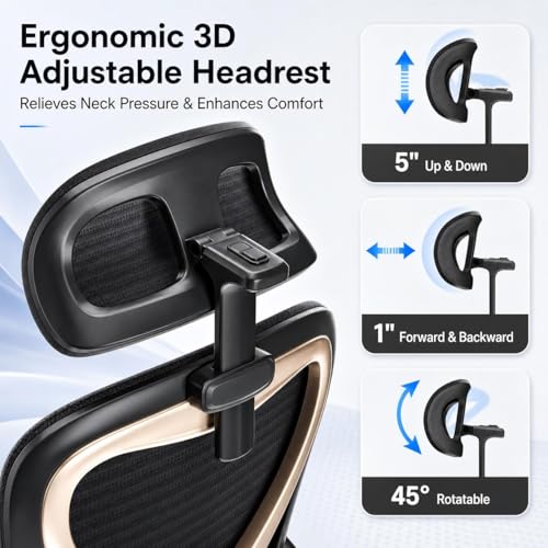 songmics mesh office chair with flip-up armrests reviews