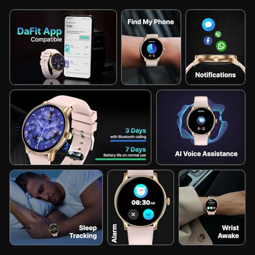 Image of TIMEX iConnect Pro 1.38 inch(3.50 cm) Display with Functional Crown and BT Calling Smartwatch for Unisex - TWIXW1201T, Pink