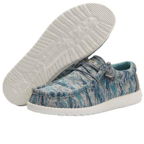 Image of HEYDUDE Men's Wally Sox Polar Camo Size 13 | Men's Shoes | Men's Lace Up Loafers | Comfortable & Light-Weight