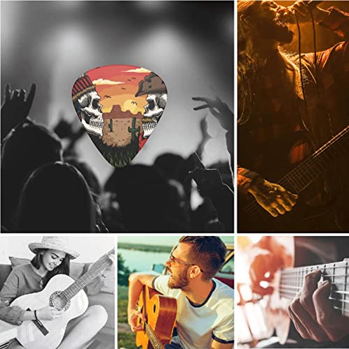 Lot de 12 médiators de guitare rétro indiens en forme de tête de mort pour guitare électrique, basse, acoustique, cadeau pour les amateurs de guitare avec boîte - Les Beatles, Paul McCartney, John Lennon, RIngo Starr, George Harrison Lot de 12 médiators de guitare rétro indiens en forme de tête de mort pour guitare électrique, basse, acoustique, cadeau pour les amateurs de guitare avec boîte – Image 8
