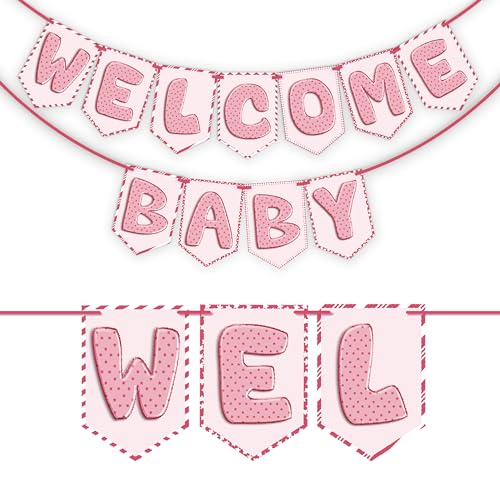 Image of Wobbox Baby Shower Bunting Banner,Godh Bharai Caremony Banner, Baby Shower Decoration For a Memorable Celebration, Baby Shower Decorations Items-(FP1176)