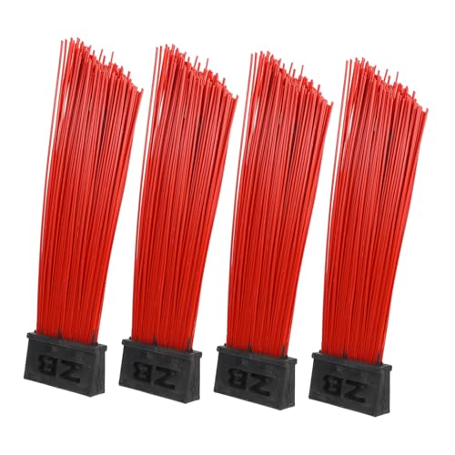 Hohopeti 4pcs Heavy Duty Sanitation Brush for Efficient Outdoor Sweeping and Wire Construction for Pavement and Street Cleaning Tasks