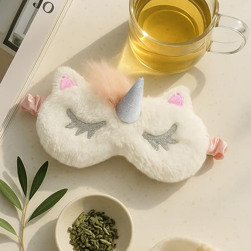 Image of Jenna Eye Mask For Dark Circles, Cooling Eyes, Pain Relief, Redness, Eye Cooling Gel Pad Stretchable For Eye Relaxing, Sleeping Mask (Unicorn Pink)