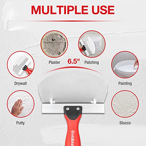 Goldblatt 2 Pieces Upgrade Rustproof Bucket Scoops For Drywall, Plaster & Goldblatt 4" X 10" Grout Float - Extra Clean Rubber Grout Float #TOP7
