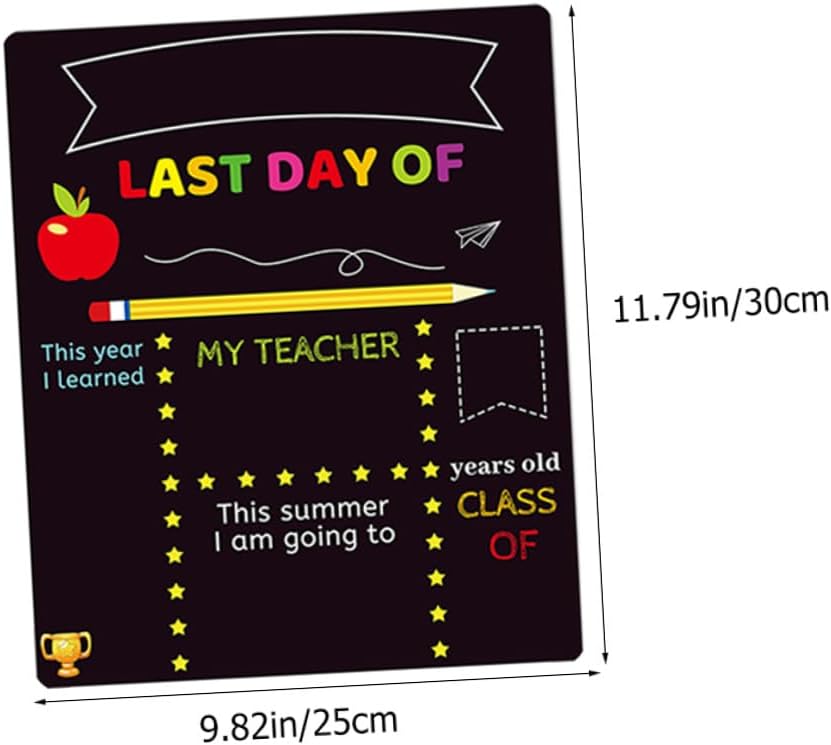 Generic S Chalkboard Writing Board Set 2pcs PVC School Sign Boards for Kindergarten and Elementary for Classroom and Home Use
